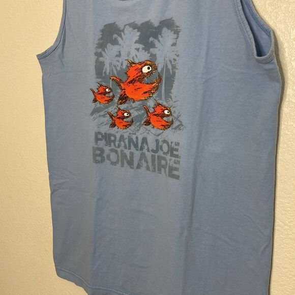 Piranha Joe Bonaire Men’s Light Blue Tank Top Size M - Picture 2 of 6
